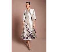 Coast Women's Jacquard Peplum Jacket in Golden | Size: 8 Coast Golden 8