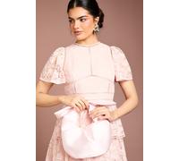 Coast Women's Jennifer Satin Bow Detail Grab Bag in Light Pink Coast Light Pink One Size