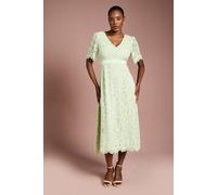 Coast Women's Lace Angel Sleeve Midi Dress in Sage | Size: 12