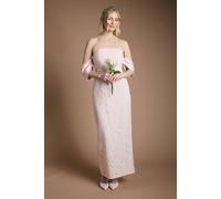 Coast Women's Lace Bardot Bridesmaid Dress in Blush | Size: 12 Coast Blush 12