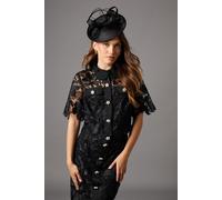 Coast Women's Lace Pearl Button Shirt in Black | Size: 8 Coast Black 8