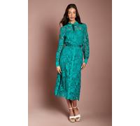 Coast Women's Lace Shirt Dress in Teal | Size: 10