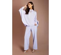 Coast Women's Lilac Stretch Crepe Wide Leg Trouser | Size: 8 Coast Lilac 8