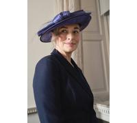 Coast Women's Lisa Tan Bow Detail Round Hat in Navy Coast Navy One Size
