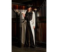 Coast Women's Lisa Tan Double Breasted Sequin Tweed Maxi Coat in Mono | Size: 8 Coast Mono 8