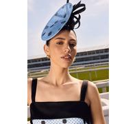 Coast Women's Lisa Tan Printed Spot Disc & Loop Fascinator in Blue Coast Blue One Size