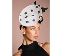 Coast Women's Lisa Tan Printed Spot Disc & Loop Fascinator in Mono Coast Mono One Size
