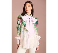 Coast Women's Lisa Tan Pussybow Long Sleeve Organza Shirt in Ivory | Size: 12 Coast Ivory 12
