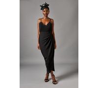 Lisa Tan Ruched Detail Maxi Skirt Coast Black 8