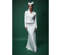 Lisa Tan Satin Bias Cut Maxi Skirt Coast Ivory 14