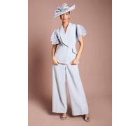 Coast Women's Lisa Tan Straight Leg Crepe Trouser in Blue | Size: 10