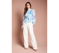 Coast Women's Long Sleeve Pleat Detail Blouse in Blue | Size: 10 Coast Blue 10