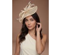 Coast Women's Loop & Feather Upturn Disc Fascinator in Ivory