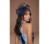 Coast Women's Loop & Feather Upturn Disc Fascinator in Navy