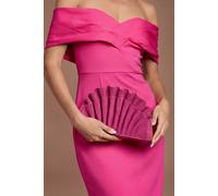 Coast Women's Melody Faux Suede Ruffle Clutch Bag in Pink Coast Pink One Size