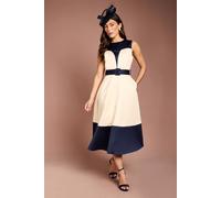 Coast Women's Mono Colour Block Belted Midi Dress | Size: 12 Coast Mono 12
