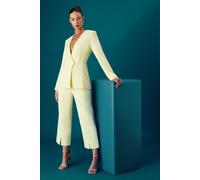 Coast Muse Split Front Crop Trouser In Yellow yellow 10