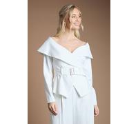 Coast Women's Off The Shoulder Belted Top in Ivory | Size: 14