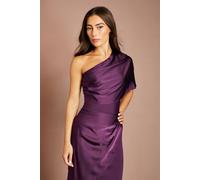 Coast Women's One Shoulder Drape Bodysuit in Plum | Size: 16 Coast Plum 16