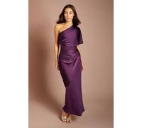 Coast Women's One Shoulder Drape Bodysuit in Plum | Size: 8 Coast Plum 8