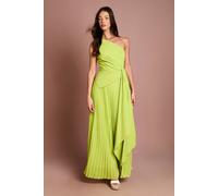 Coast Women's One Shoulder Drape Detail Wide Leg Jumpsuit in Lime | Size: 16 Coast Lime 16
