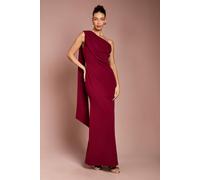 Coast Women's One Shoulder Stretch Crepe Maxi Dress in Wine | Size: 10