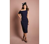 Coast Women's One Shoulder Twist Front Pencil Dress in Navy | Size: 8 Coast Navy 8