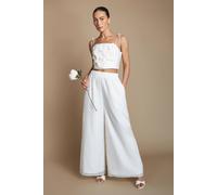 Coast Women's Organza Pallzo Wedding Trousers in Ivory | Size: 14 Coast Ivory 14