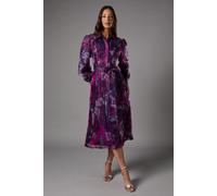 Coast Women's Organza Printed Shirt Dress in Purple | Size: 10 Coast Purple 10