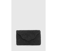 Coast Women's Pearl Beaded Scallop Clutch Bag With Shoulder Strap in Black Coast Black One Size