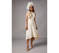 Coast Women's Petite 3D Corsage High Low Dress in Champagne | Size: 4 Coast Champagne 4