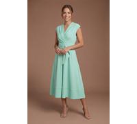Coast Women's Petite Belted Crepe Dress in Mint | Size: 10
