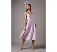 Coast Women's Petite Belted Twill Midi Dress in Lilac | Size: 8 Coast Lilac 8