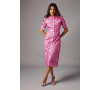 Petite Lace Shirt Dress With Contrast Collar Coast Pink 8