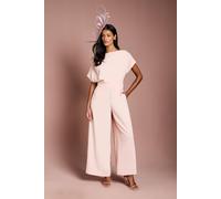 Coast Women's Petite Pleat Off-The Shoulder Jumpsuit in Blush | Size: 4