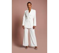 Coast Women's Petite Premium Flare Bridal Trousers in Ivory | Size: 6 Coast Ivory 6
