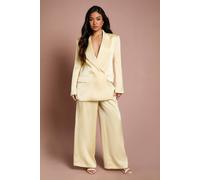 Coast Women's Petite Satin Flared Trouser in Lemon | Size: 18 Coast Lemon 18