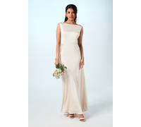 Coast Women's Petite Sleeveless Satin Bridesmaid Dress in Champagne | Size: 12 Coast Champagne 12