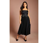 Coast Women's Petite Square Neck Midi Dress in Black | Size: 14