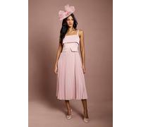 Coast Women's Petite Square Neck Midi Dress in Blush | Size: 12 Coast Blush 12