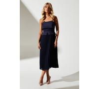 Coast Women's Petite Square Neck Midi Dress in Navy | Size: 12 Coast Navy 12
