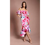 Coast Women's Placement Floral Scuba Dress in Pink | Size: 8