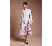 Coast Women's Placement Print Pleat Dress in Sage | Size: 10