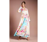 Coast Women's Placement Print Wrap Front Gown | Size: 12 Coast Multicolor 12