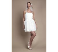 Coast Women's Pleat Bodice Jewell Strap Mini Dress in Ivory | Size: 12 Coast Ivory 12