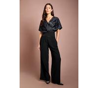 Coast Women's Pleated Crepe Trousers in Black | Size: 8