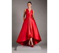 Coast Women's Plunge Waterfall Maxi Dress in Red | Size: 12