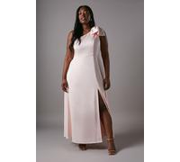 Coast Women's Plus Size Bow On Shoulder A Line Skirt Bridesmaid Dress in Blush | Size: 18 Coast Blush 18