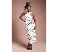 Coast Women's Polka Dot Peplum Pencil Dress in Mono | Size: 8 Coast Mono 8