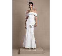 Coast Women's Ponte Bardot Maxi Wedding Dress in Ivory | Size: 8 Coast Ivory 8